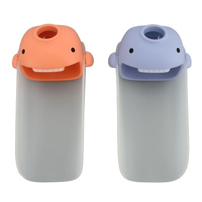 2Pcs Kids Faucet Extender for Hand Washing, Cartoon Shape Sink Faucet Extender, Soft Silicone and Sturdy PP Material, Toddlers Bathroom Kitchen Faucet Extender with Wide, Ea