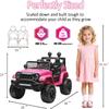 ASOWTREND 12V Kids Ride On Truck Car, Parent Remote Control, 3 Speeds, Spring Suspension, LED Lights & Bluetooth Music, Toddler Electric Vehicle Toy for Boys Girls-Pink view 2