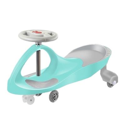 Bicycles Ride on Toy for Ages 3 and Up, Wiggle Car with Colorful Light-Emitting Wheel for Indoor and Outdoor Play Bike(Sky Blue,Flashing Wheel)