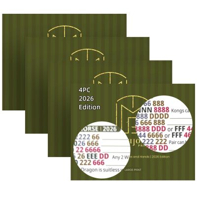 BLASTER MAGNETS 2026 Official Mah Jong Cards - Large Size, 4 Pieces