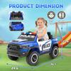 24V Ride on Toys for Kids, Electric Car for Kids w/Remote Control, Ride on Truck w/Bluetooth, LED Lights, Truck Bed Storage, Gear Shifter & Soft Start (Blue) view 2