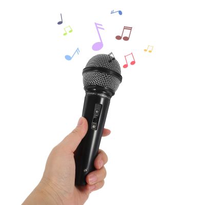TOYANDONA Fake Microphone Prop for Kids - 6. 4" Plastic Microphone Pretend Play Mic Toy for Reporter Interview, Karaoke Stage Performance, Halloween Christmas Party Costume Favors