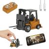 foouhi RC Forklift Toy 1/64 Scale Mini RC Forklift, App Controlled & Remote Control Forklift Toy, Desk RC Construction Vehicle, Rechargeable STEM Toy for Kids & Adults (Forklift) view 1