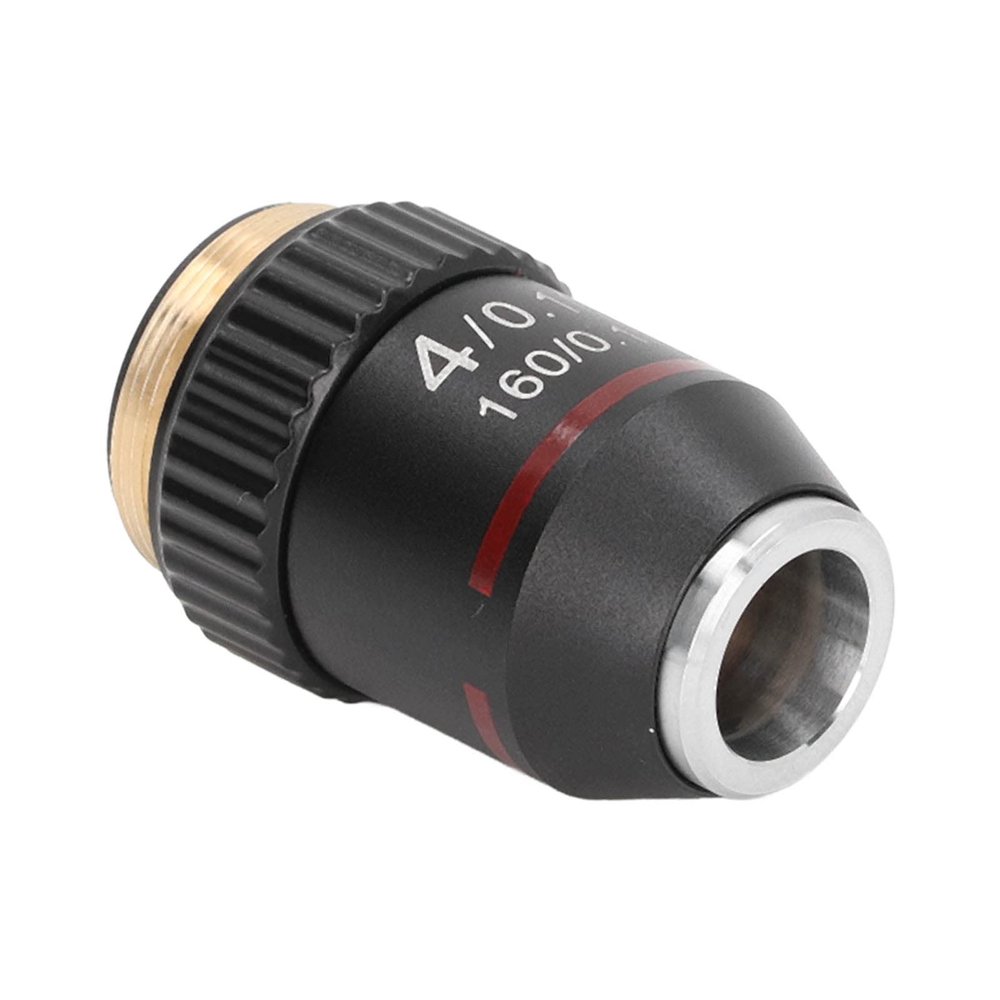 Acouto Achromatic Microscope Objective Lens 4X - High Magnification, Copper Construction, Compatible with Most Professional Microscopes