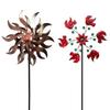360 Metal Wind Spinner  Willow Leaf Kinetic Sculpture for Outdoor Patio Lawn Yard and Garden Decor view 1