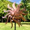 360 Metal Wind Spinner  Willow Leaf Kinetic Sculpture for Outdoor Patio Lawn Yard and Garden Decor view 2