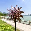 360 Metal Wind Spinner  Willow Leaf Kinetic Sculpture for Outdoor Patio Lawn Yard and Garden Decor view 3