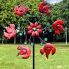 360 Metal Wind Spinner  Willow Leaf Kinetic Sculpture for Outdoor Patio Lawn Yard and Garden Decor view 4