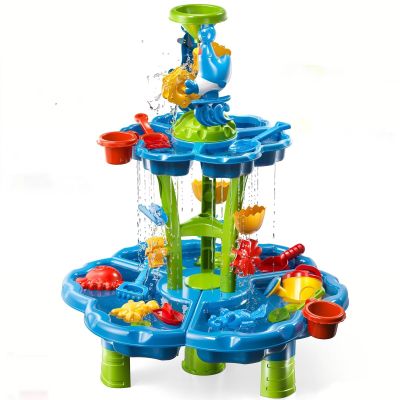 YunWings Water Table for Toddlers 3-5 4-8, 2-Tier 3 in 1 Kids Sand and Water Table