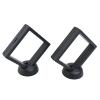 2 Pack 3.54 x 3.54 Inch Black 3D Floating Coin Display Frame Holder Box Stand with Transparent Flexible Film for Medals, Stamps, Jewelry, Casino Chips and Souvenirs view 4