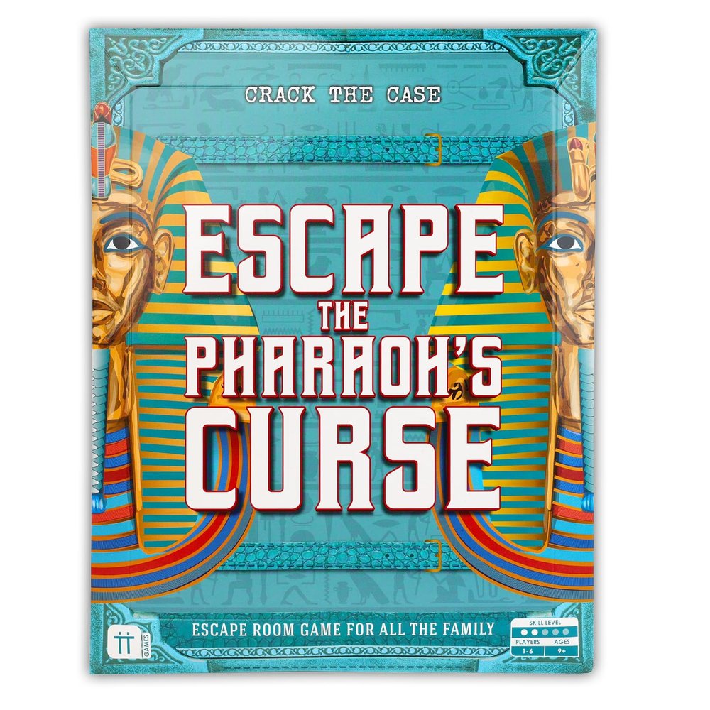 Talking Tables Crack THE CASE Egyptian Escape Room Game Pharaoh`s Curse Escape Room Game Ancient Egypt Themed Family Games for Kids Teens Puzzles Clues Brain Teaser Puzzles Ages 9+ 1-6 Players