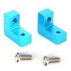 2pcs Servo Plate Aluminum Alloy Servo Mount, RC Servo Plate for RGT 136100 1/10 RC Car, High Strength Lightweight Servo Bracket with Screws, Durable Replacement Part for Horizonte (Blue 680023B) view 1