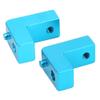 2pcs Servo Plate Aluminum Alloy Servo Mount, RC Servo Plate for RGT 136100 1/10 RC Car, High Strength Lightweight Servo Bracket with Screws, Durable Replacement Part for Horizonte (Blue 680023B) view 3