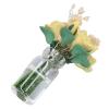 1:12 Dollhouse Model Cute Simulated Miniature Clay Flower Decoration Accessories Gift for Dollhouse Scenes and Collectors Clay Material Iron Wire Glass Bottle view 3