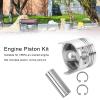 186FA Engine Piston Kit, Alloy Piston Ring Set with Circlip and Pin, 86mm Diameter Air - Cooled Replacement Accessories for DIY Enthusiasts, High Durability and Strict Quality Cont view 3