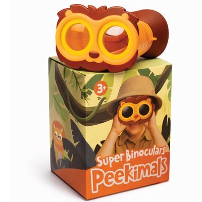 Peekimals Kids Binoculars - Lion Roar | Animal-Themed Toddler Binoculars for Outdoor Exploration | Toddler Camping | Lightweight & Durable | Designed for Ages 3+
