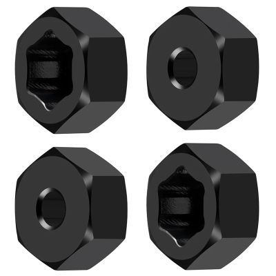 4Pcs Aluminum 7mm to 12mm Wheel Hex Hub Adapters Conversion for 1/16 RC Truck Buggy Car Accessories confident(6MM)