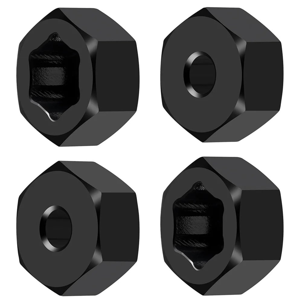 4Pcs Aluminum 7mm to 12mm Wheel Hex Hub Adapters Conversion for 1/16 RC Truck Buggy Car Accessories confident(6MM)