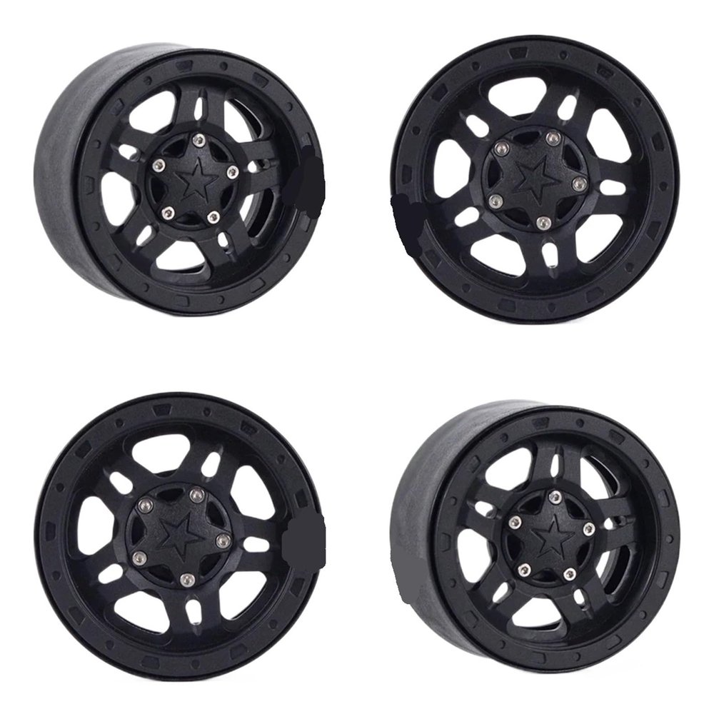 1PCS/4PCS Molded Nylon 2.2" Beadlock Wheels Rim 64x36mm 1/10 RC Crawler for TRX6 TRX4 for Wraith confident(4PCS)