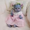 11 Inch Mini Baby Blue Baby Toy Silicone Reborn Newborn Doll Blue Skin Doll view 1