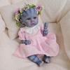 11 Inch Mini Baby Blue Baby Toy Silicone Reborn Newborn Doll Blue Skin Doll view 3