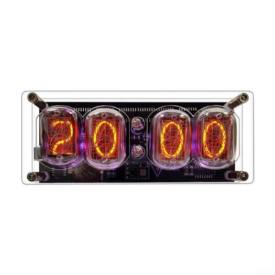YOUYSAC Colorful 4-Digit IN12 Nixie Tube Retro Clock - Vintage Metal Clock Decor, Nursery, Living Room, Bedroom