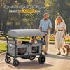 TOLEAD Wagon Stroller for 4 Kids, Foldable 4 Seats Outdoor Stroller Wagon with Canopy, Adjustable Handlebars, 5-Point Safety Harness, Detachable Tray, Portable Bag (Grey) view 2