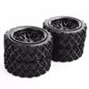 1:10 Scale Rubber Tires and Wheels with 12mm Hex Compatible with RC Off Road Car Models, Rally Cars, and Similar 1/10 Scale Vehicles view 4
