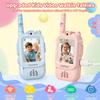 Kids Video Walkie Talkies, 2 Pack Rechargeable Walkie-Talkie with Camera Selfie Voice Change, Outdoor Facetime Interactive Toys Gifts Birthday Presents for Boys Girls Age 4-8 Blue Pink view 2