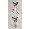 Animal Fox Wolf Skull Mask,Furry Fursuit Viking Skeleton Wolf Mask,Halloween Werewolf Barbarian Plush Headdress (White) view 3