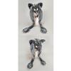Animal Fox Wolf Skull Mask,Furry Fursuit Viking Skeleton Wolf Mask,Halloween Werewolf Barbarian Plush Headdress (Black) view 2