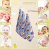CUPADA Baby Face Towels Muslin Washcloths Colorful Soccer Ball Absorbent Wash Wipes Soft Towel for Newborn Infant 5Pcs view 4