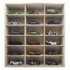 1:64 Scale Diecast Car Display Case, Wooden 18-Compartment Model Car Organizer Shelf, Wall Mount or Desktop Storage view 1