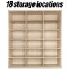 1:64 Scale Diecast Car Display Case, Wooden 18-Compartment Model Car Organizer Shelf, Wall Mount or Desktop Storage view 3