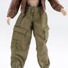1/12 Scale Women's Ultra-Thin Leather Jacket + Cuffed Work Pants Action Figure Clothes Set for 6 inch Action Figure Colthes, Doll Model Dress up Accessory, Brown + Army Green(No Figrue) view 4