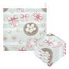 CUPADA Baby Washcloths Muslin Face Towels Easter Eggs Bunnies Bow Absorbent Soft Wipe Towel - 3 Pack Soft Wash Wipes for Infant Newborn Gifts view 1