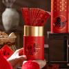 Chinese New Year Red Envelope Lottery Draw Cylinder with Lucky Draw Sticks, Traditional Fortune Stick Holder for Spring Festival Party Games and Corporate Events view 2