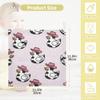 CUPADA Baby Washcloths Muslin Face Towels Duck Cow Print Absorbent Soft Wipe Towel - 3 Pack Soft Wash Wipes for Infant Newborn Gifts view 2
