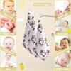CUPADA Baby Washcloths Muslin Face Towels Duck Cow Print Absorbent Soft Wipe Towel - 3 Pack Soft Wash Wipes for Infant Newborn Gifts view 4