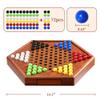 Chinese Checkers Board Game Set with Drawer Storage - 14.2" Wooden Board and Acrylic Marbles | 6 Player Family Strategy Game for Kids and Adults | 16mm 60+12 Colorful Marbles, More Easy Grasping view 2