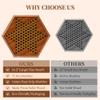 Chinese Checkers Board Game Set with Drawer Storage - 14.2" Wooden Board and Acrylic Marbles | 6 Player Family Strategy Game for Kids and Adults | 16mm 60+12 Colorful Marbles, More Easy Grasping view 4