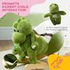 Plush Rocking Horse Toy with Soothing Melodies, Soft Fabric Exterior and Sturdy Wooden Frame for Gentle Motion Play view 4