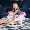 Soft Plush Rocking Horse Toy for Indoor Seating and Gentle Motion Play  Classic Animal-Themed Decorative Accent view 1