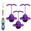 Balance Jumping Ball Childrens with Stable Handle, Indoor Bouncing Board Training Toy for Kids & Adults, High Bounce Exercise Hopper for Balance Training and Fun Play (3*Purple) view 1