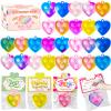 36 PCS Valentines Day Gifts Cards with Heart Pop Fidget Toys Bulk,Valentine Party Favors for Kids Mini Pop Heart Keychain,School Classroom Prizes Exchange Goodie Bag Stuffers for Toddlers Boys Girls view 1