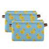 CWUPZAY Duck Storage Basket Canvas Fabric Collapsible Storage Bins Box Organizer Waterproof for Home Bedrooms 1 Pack view 2