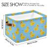 CWUPZAY Duck Storage Basket Canvas Fabric Collapsible Storage Bins Box Organizer Waterproof for Home Bedrooms 1 Pack view 4