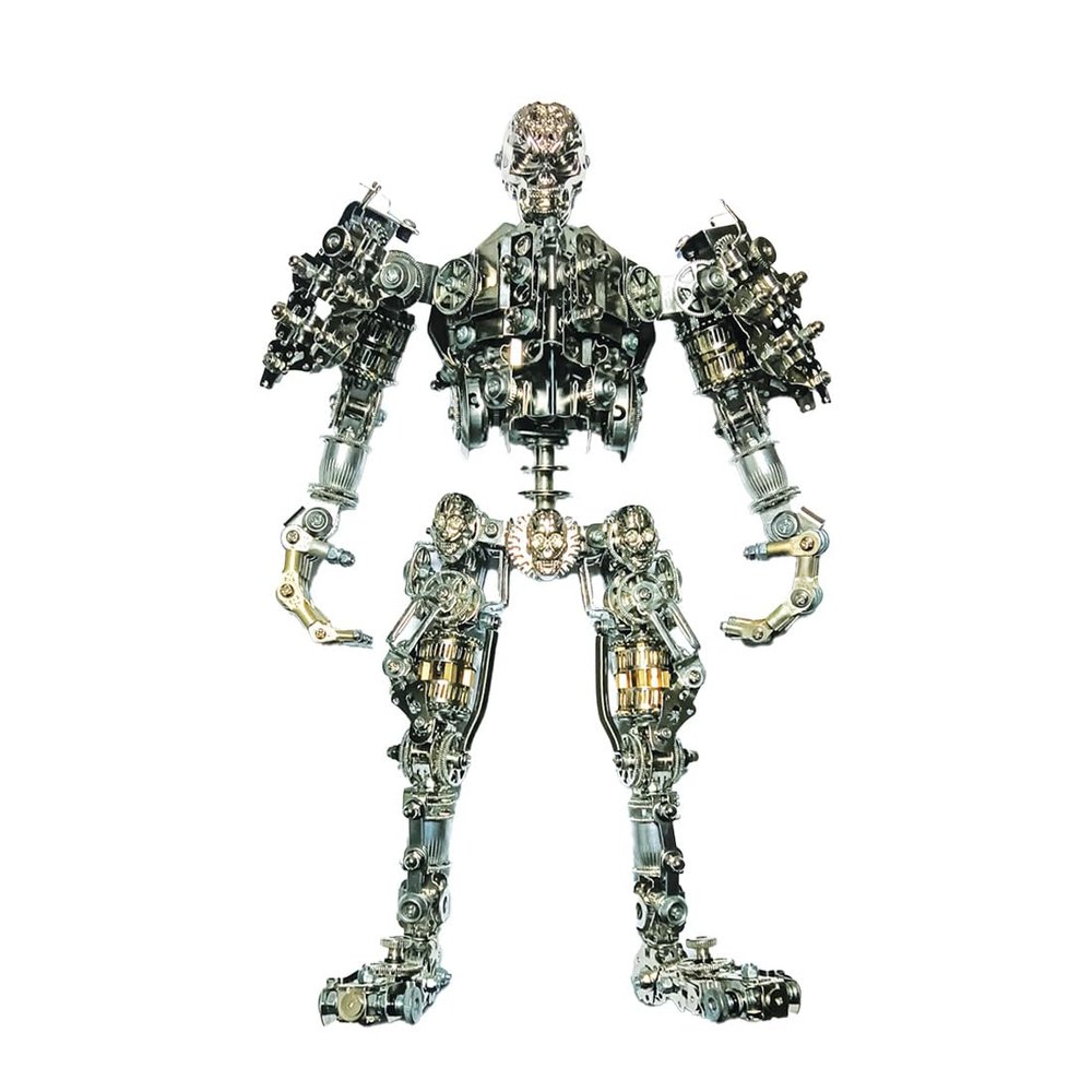 3D Metal Puzzles Skeleton Model Kits, 1250+PCS DIY Assembly Mechanical Steampunk Skull Model, Creative Desk Decorations for Office & Home