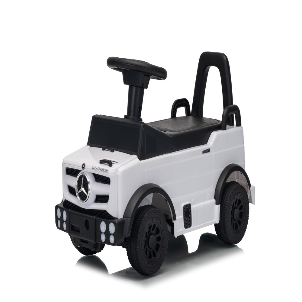 Kids Push Car for Toddlers, Licensed Mercedes-Benz Toddler Car, Ride on Toy with Horn, Music, Lights, Under Seat Storage- White