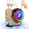 AUTOKAKUM Snail Crawling Toys, Toddler Electric Snail Toy, LED Lights & Music Interactive Baby Toy, Infant Tummy Time Snails Toys for Christmas Birthday Gifts view 1